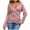 Pink, variant on GigrtiJin Womens V-Neck Slim Tops Solid Color Pleated Long Sleeves Knitted Blouses Fall Casual Fashion Shirts