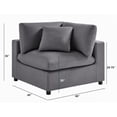 thumbnail image 5 of Comfort Pointe Casella Modular Charcoal Fabric 4-Piece Chofa Sectional, 5 of 14
