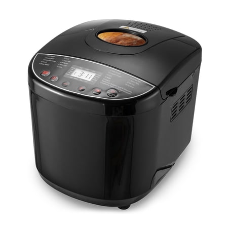 19-in-1 Programmable 2LB Automatic Bread Maker, Non-Stick Ceramic Pan Bread Machine with Gluten-Free Mode, 3 Loaf Sizes & 3 Crust Shades for Whole Wheat Homemade Bread