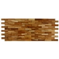 thumbnail image 4 of Bare Decor EZ-Wall Brick 3D Pattern Tile in Solid Teak Wood Natural Finish, Set of 10, 4 of 6