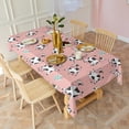 thumbnail image 2 of Pink Cow Spotted Pattern Rectangle Tablecloth 60"x120",Waterproof Polyester Rectangle Table Cloth, Wipeable Spillproof Polyester Tablecloth for Dining, Camping, Indoor and Outdoor, 2 of 6