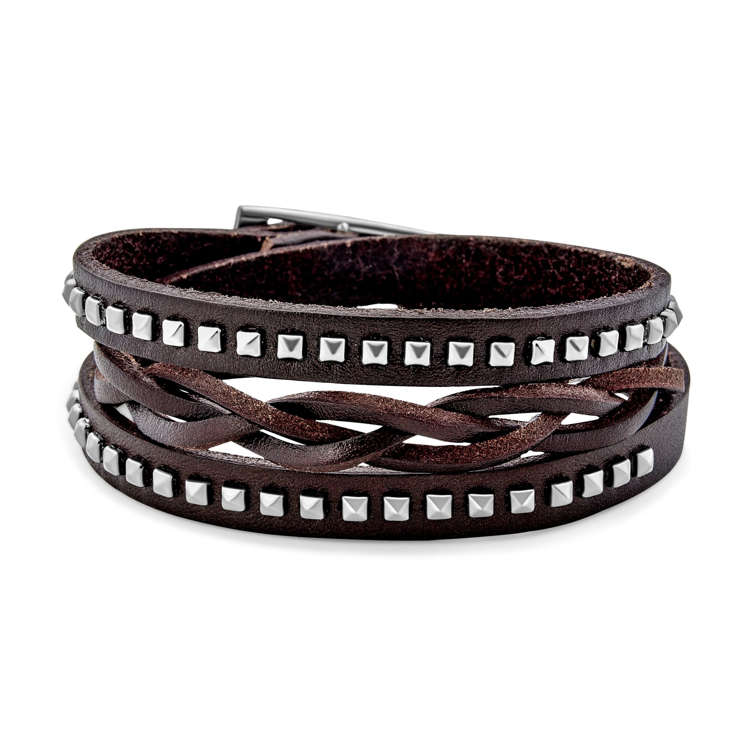 Genuine Leather Cuff with Studs