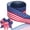 1 pc red blue star, variant on Patriotic Wired Ribbon for Wreaths ,Red White Blue Striped Burlap Fabric with Stars,Thick Plaid Ribbon for 4th of July Decorations and Patriotic Bows