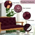 thumbnail image 6 of SDJPOI Porch Swing Replacement Cushion, 4" Thick Waterproof 2-3 Seater Bench Cushion with Backrest, Outdoor Swing Cushions for Outdoor Furniture（Wine Red,60*40in）, 6 of 6