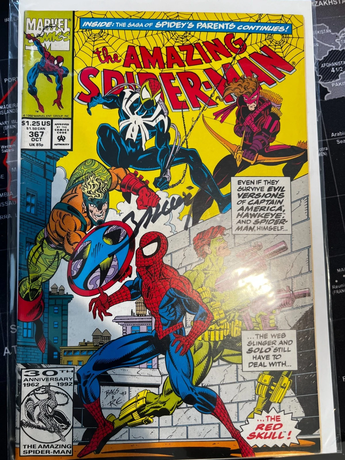 Amazing Spider-Man #367 Signed by Mark Bagley VERY FINE