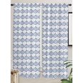 thumbnail image 5 of Ocean Blue Fish Living Room Curtains 2 Panel, Summer Fishing Coastal Nautical Simple Cafe Window Treatment, Extra Long Farmhouse Bedroom Bathroom Kitchen Curtains Drapes 104"x72", 5 of 6
