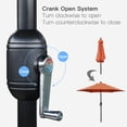 thumbnail image 2 of Bibana 7.5 ft Outdoor Patio Umbrella Table Umbrella with 6 Ribs, Push Button Tilt/Crank - Orange, 2 of 7