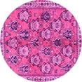 thumbnail image 1 of Ahgly Company Indoor Round Persian Pink Traditional Area Rugs, 7' Round, 1 of 4