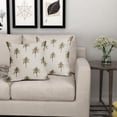 thumbnail image 6 of Green Brown Palm Tree Pillow Covers 16X16 InchTropical Coconut Trees Coastal Plants Decorative Pillow Cases Set of 2 Summer Retro Cotton Linen Throw Pillows Home Decor For Sofa Porch Couch Outdoor, 6 of 6