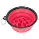 thumbnail image 4 of Cuenco para perros, comederos lentos portátiles, cuencos de agua para perros, plato de viaje para perros pequeños y grandes, color rosa, 4 of 12