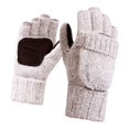 thumbnail image 3 of Flip Fingerless Gloves Tejer De Medio para Correr Niñas Otoño Beige Jinwen guantes sin dedos, 3 of 8