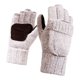 thumbnail image 4 of Top Half Finger Convertible Stretchy Knitting Thick Fingerless Gloves for Running, Cold Weather, Outdoor Sports, Writing Women Beige Salvador guantes sin dedos, 4 of 10