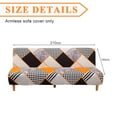 thumbnail image 2 of Fundas De Futón Sin Brazos Funda De Sofá Cama Plegable Elástica con Fondo Elástico, Funda De Sofá Ajustada Impresa Protector De Muebles para Mascotas, 2 of 7