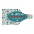 thumbnail image 1 of Fitness Cutting Board, You Can Do Much More Encouraging Phrase with Gym Cardio Sport Wellness, Decorative Tempered Glass Cutting and Serving Board, Wine Bottle Shape, Teal White Red, by Ambesonne, 1 of 1