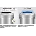 thumbnail image 4 of EKO - cubeta de basura redondo de acero inoxidable de 32 galones, cubeta de basura grande comercial con tapa desmontable y asa de transporte, cubeta de basura de metal cepillado para el hogar,, 4 of 5