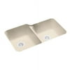Swan US-3015-010 33" x 21.25" Swanstone Double-Basin Undermount Kitchen Sink, Available in Various Colors