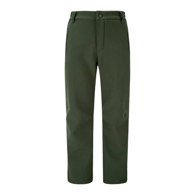 GDREDA Pantalon Imperméable pour Fille Randonnée Ski Neige Poisson Doublé Polaire Isolé Extérieur Golf Voyage (AG,3-4 Ans)