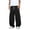 1# Black, variant on Mens Baggy Sweatpants Wide Leg Premium Lightweight Drawstring Pants Breathable Cotton Lounge Joggers with Pockets Light Gray S