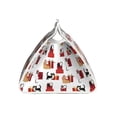 thumbnail image 3 of Lsque Cute Cat And Christmas Gift Printed Long Tissue Box Cover Holder, Facial Paper Organizer Dispenser,Triangle with Bottom Belt, PVC Leather Decorative Organizer, 3 of 9