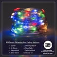 thumbnail image 5 of WYZworks 33 feet 100 LEDs String Starry Fairy Lights, 8 Modes w/6H Timer, Weather-Resistant, Transparent Wire, Plug-in, Multi-Colored, 5 of 8