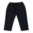 thumbnail image 4 of Men Linen Beach Trousers Drawstring Summer Loose Fit Casual Yoga Long Pants, 4 of 4