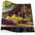 thumbnail image 5 of Placemats Set of 4 Heat-Resistant Rectangle Place Mats Grape Red Wine Vintage Washable Plastic PVC Dining Table Mat Non-Slip Wipeable Woven Vinyl Placemat for Kitchen Patio Table Decor, 5 of 8