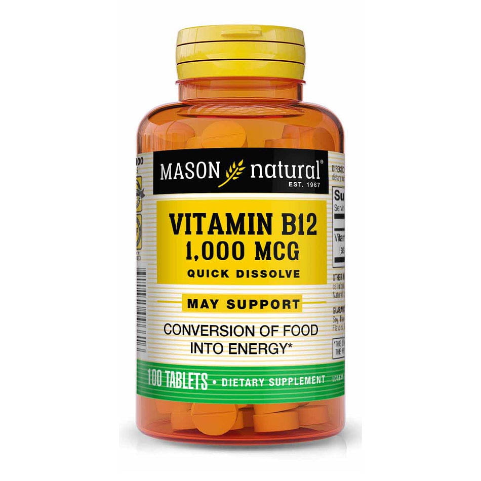 Mason Natural Vitamin B12 Tablets, 1000 mcg, 100 Count