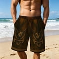 thumbnail image 2 of Gym Shorts Men Graphic Print Drawstring Casual Knit Summer Workout Shorts Men With Pockets, 2 of 5