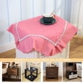 thumbnail image 4 of Mantel lavable con borlas y costuras para mesa cuadrada junto a la cama de granja Vhermosa, 4 of 5