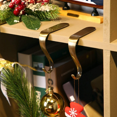 thumbnail image 4 of Christmas Stocking Holders Metal Mantel Stockings Hangers Shelf Fireplace Garland Mantle Grips Set for Xmas Party Decoration (Gold Color, 4), 4 of 7
