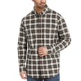 thumbnail image 2 of Wolverine FR Plaid Long Sleeve Twill Shirt Men Espresso Plaid, 2 of 5