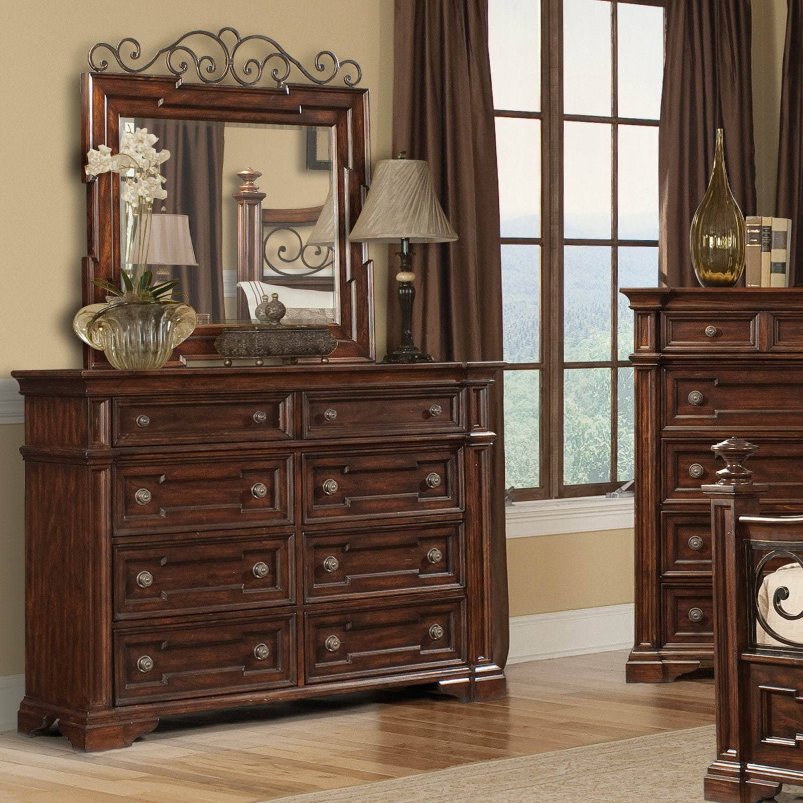 Klaussner San Marcos 8 Drawer Dresser Dark Cherry Walmart Com