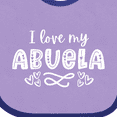 thumbnail image 4 of Inktastic I Love My Abuela with Hearts Boys or Girls Baby Bib, 4 of 4