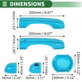 thumbnail image 4 of Juego de cubiertas para manijas de puerta exterior Unique Bargains, trim decorativo para Jeep Renegade 2015-2021, ABS, Azul Claro, 1 juego, 4 of 6