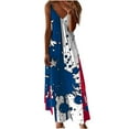 thumbnail image 2 of Viikei Womens Dresses Summer,Women's Summer Print Casual Loose Sleevless V-Neck Dress Blue M, 2 of 5