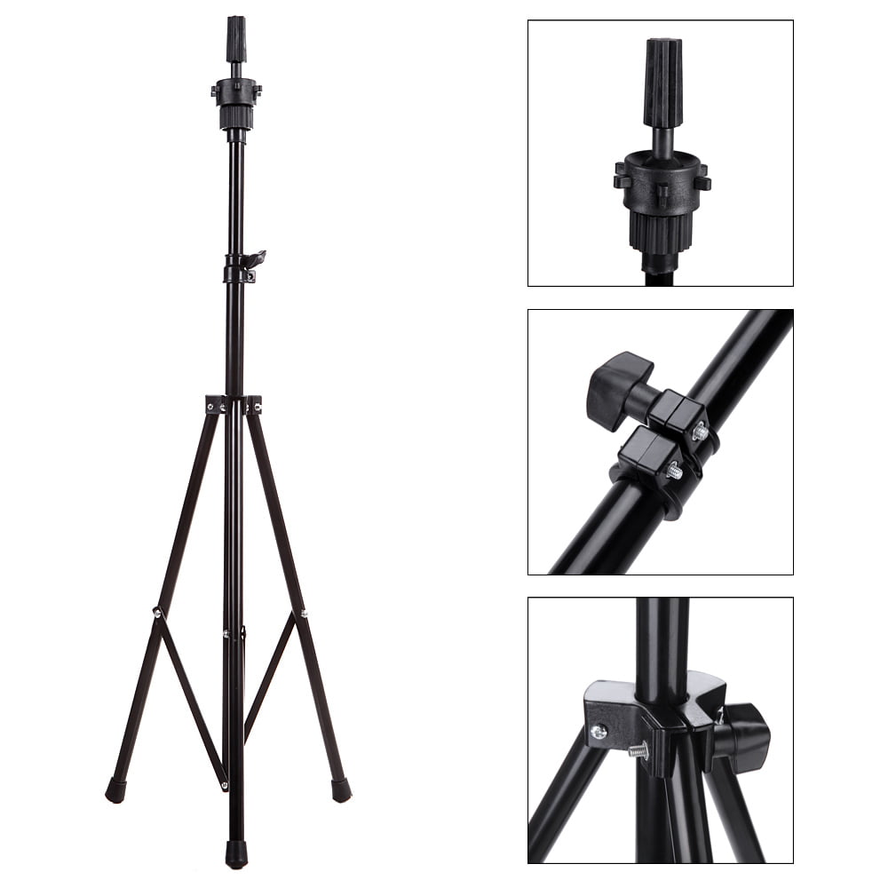 Cocoarm Wig Stand Wig Stand Tripod, Wig Tripod Stand Mannequin Head Tripod Stand Adjustable Hairdressing Training Head Rack Hair Mannequin Head Holder