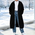 thumbnail image 2 of BLVB Girls Zip up Hoodies Oversized Long Tunic Sweatshirts Casual Long Sleeve Fall Trendy Hoodie Jacket Coat(Black,4-5 Years), 2 of 7
