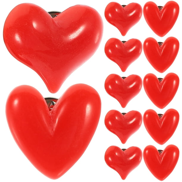 12 piezas de San Valentín Broche Broche Pin Love Heart Brooch para el aniversario del Día de San Valentín