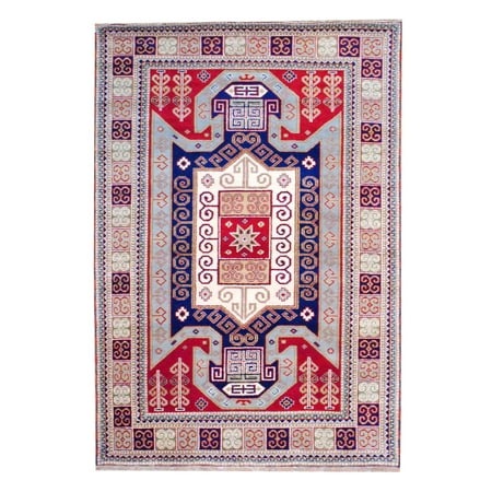 Herat Oriental Indo Hand Knotted Kazak Wool Rug 4 X 6