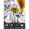 thumbnail image 7 of Summer Sunflowers Cloth Napkins Set of 6 Reusable Dinner Napkins, Bees Pastoral Country Purple Plaid Cocktail Napkin Washable Table Napkins for Wedding/Holiday Party/Baby Shower 20"x20", 7 of 7