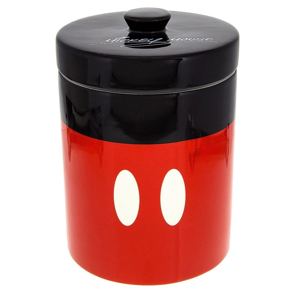 disney parks signature mickey mouse canister cookie jar ceramic new
