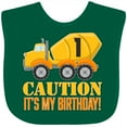 thumbnail image 3 of Inktastic 1st Birthday Construction Truck Cement Mixer Boys or Girls Baby Bib, 3 of 4