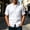White, variant on Men's Linen Shirts Short Sleeve Casual Summer Beach Button Down Shirt for Men Size 3XL Light Blue