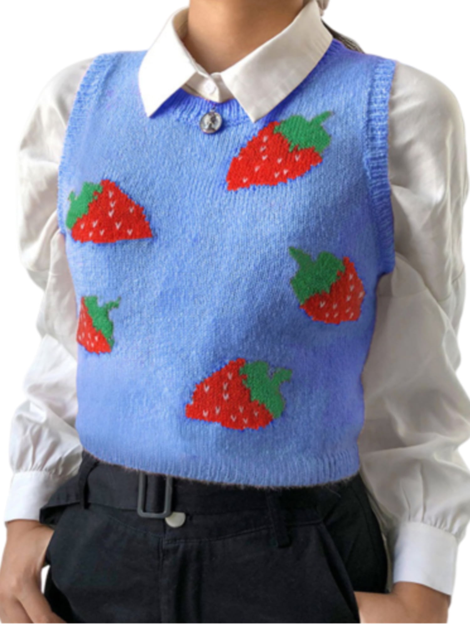 levi strawberry sweater vest