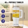 thumbnail image 2 of Image Of Words Cheese Please With Cheese Picture, 40oz Tumbler, 2 of 7