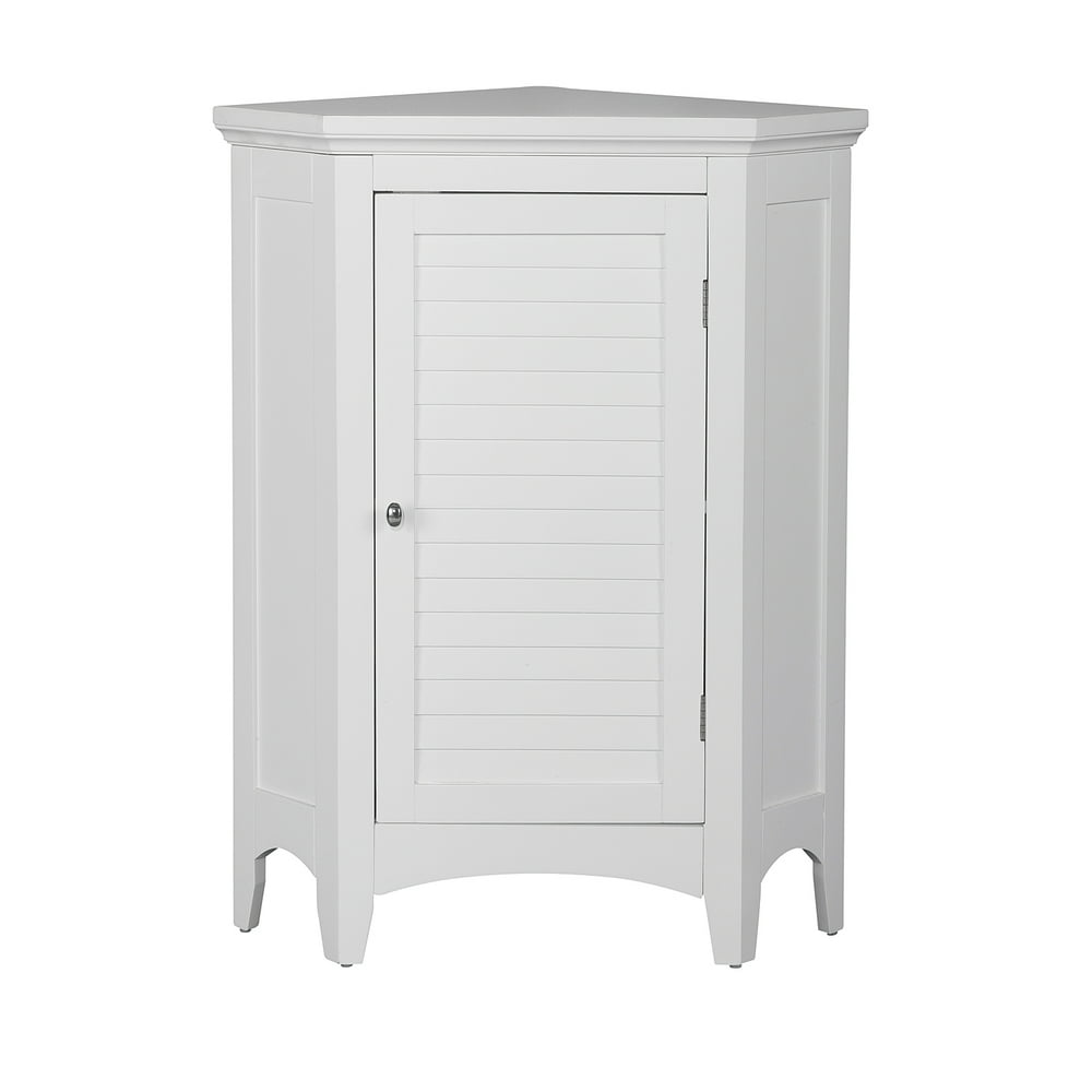 Elegant Home Fashions Glancy Wooden Corner Floor White