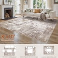 thumbnail image 6 of Uermei 8x10 Washable Area Rug: Modern Abstract Soft Non-Slip Indoor Rugs Home Decor - Low Pile Stain Resistant Foldable Carpet for Living Room Bedroom Dining Room Playroom Office - Golden Brown, 6 of 10