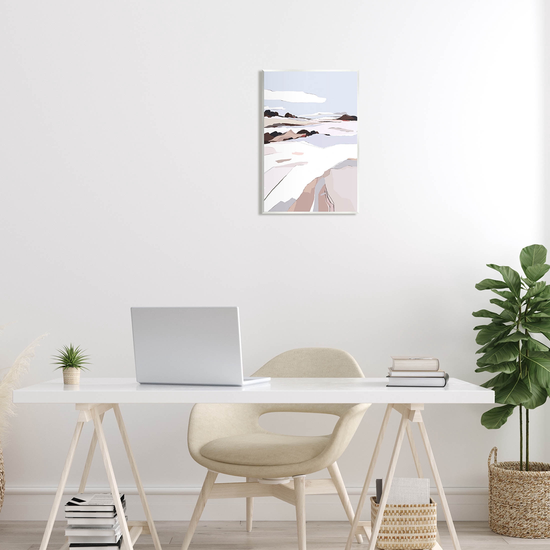 Stupell Industries Abstract Snowy Mountain Landscape Graphic Art Unframed Art Print Wall Art, Design by Nikita Jariwala