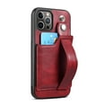 thumbnail image 5 of 3-in-1 Wrist Band Card Holder Bracket Mobile Phone Case Soft Handmade PU Leather Phone Protective Cover New, 5 of 5