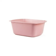 Medegen Medical Rectangular Wash Basin, Foot Tub, Dusty Rose, 6.6L Capacity, 13" x 10" x 5" Size, 1 Count